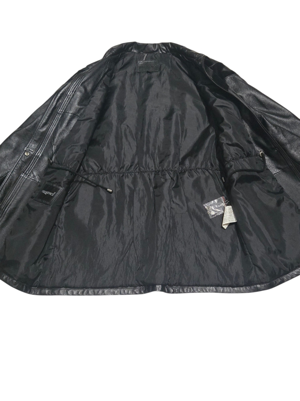 Vintage Sequence Black Genuine Leather & Velvet Western Jacket Women's Size 10 - Picture 5 of 11